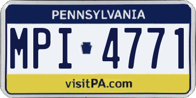 PA license plate MPI4771