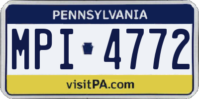 PA license plate MPI4772