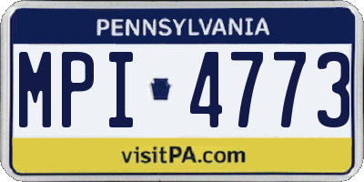 PA license plate MPI4773