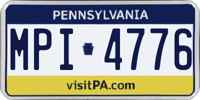 PA license plate MPI4776