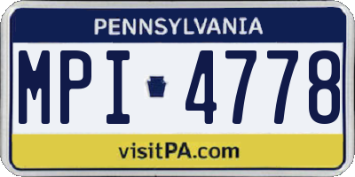 PA license plate MPI4778
