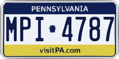 PA license plate MPI4787