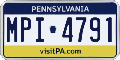 PA license plate MPI4791