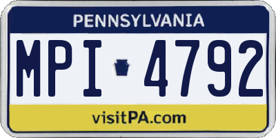 PA license plate MPI4792