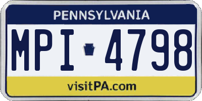 PA license plate MPI4798