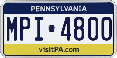 PA license plate MPI4800