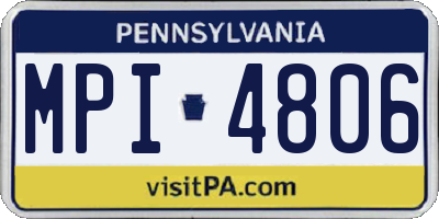PA license plate MPI4806