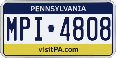 PA license plate MPI4808