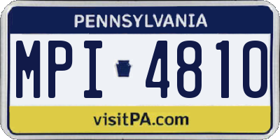 PA license plate MPI4810