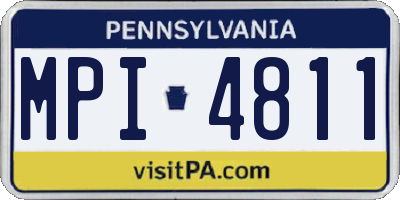 PA license plate MPI4811