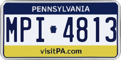 PA license plate MPI4813