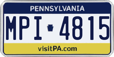 PA license plate MPI4815