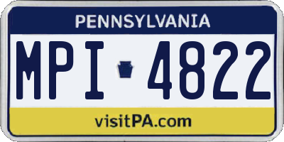 PA license plate MPI4822