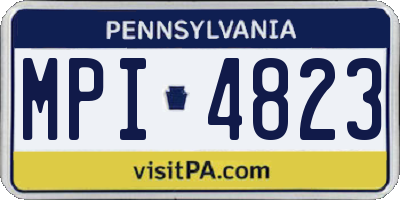 PA license plate MPI4823