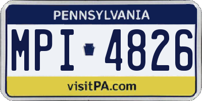 PA license plate MPI4826