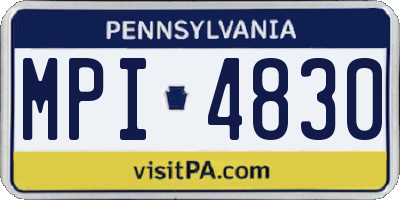 PA license plate MPI4830