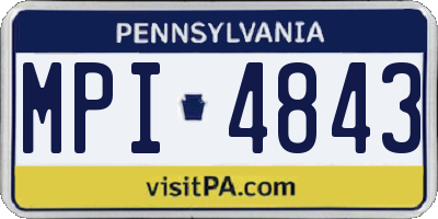 PA license plate MPI4843