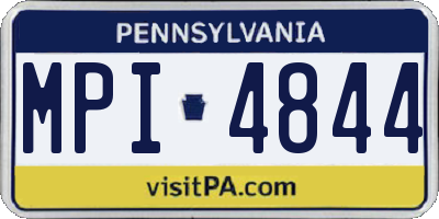 PA license plate MPI4844