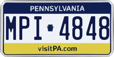 PA license plate MPI4848