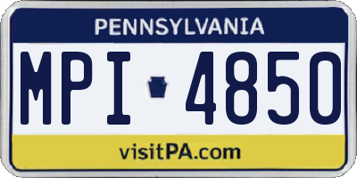 PA license plate MPI4850