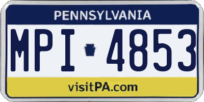 PA license plate MPI4853