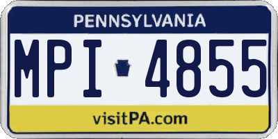 PA license plate MPI4855