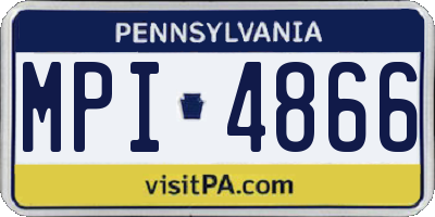 PA license plate MPI4866