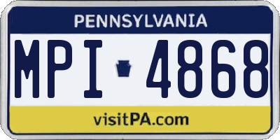 PA license plate MPI4868