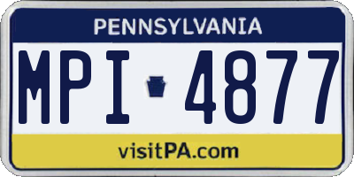 PA license plate MPI4877