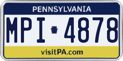 PA license plate MPI4878