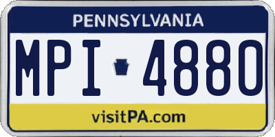PA license plate MPI4880