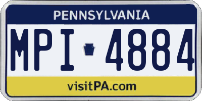 PA license plate MPI4884