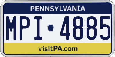 PA license plate MPI4885