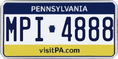 PA license plate MPI4888