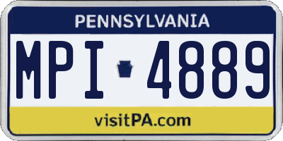 PA license plate MPI4889