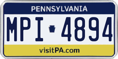 PA license plate MPI4894