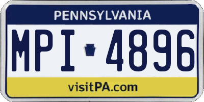 PA license plate MPI4896
