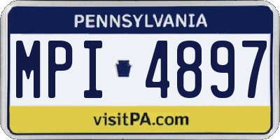 PA license plate MPI4897
