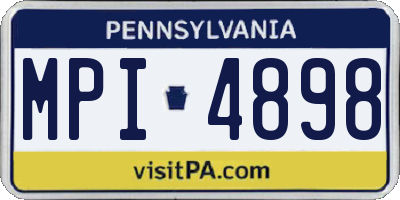 PA license plate MPI4898