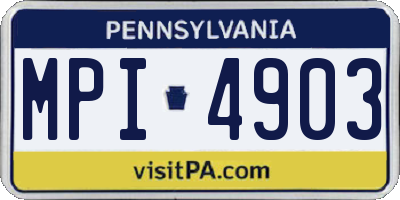 PA license plate MPI4903