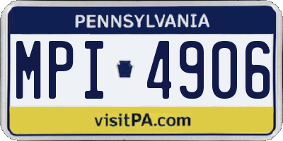 PA license plate MPI4906