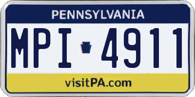 PA license plate MPI4911