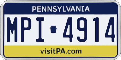 PA license plate MPI4914