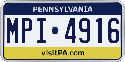 PA license plate MPI4916