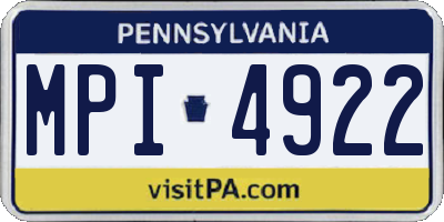 PA license plate MPI4922