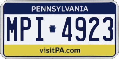 PA license plate MPI4923