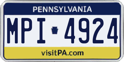 PA license plate MPI4924