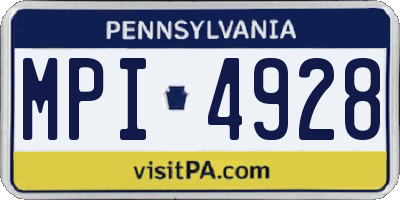 PA license plate MPI4928