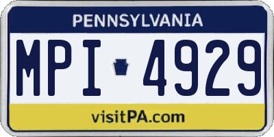 PA license plate MPI4929