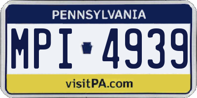 PA license plate MPI4939